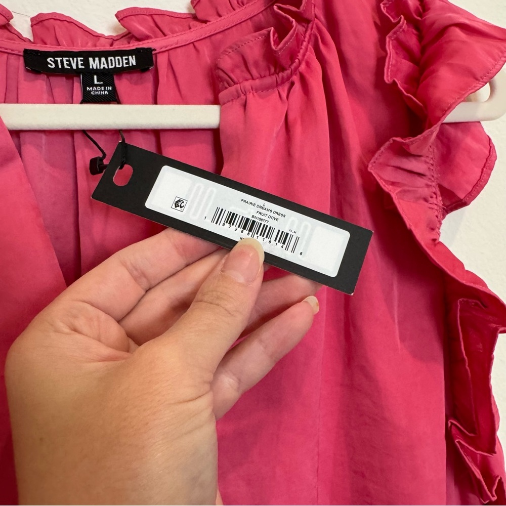 NWT Steve Madden Pink Ruffled Dress - Picture 5 of 11